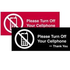 sign: no cellphone