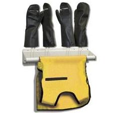 Veterinary Deluxe Apron & Glove Rack - Click Image to Close