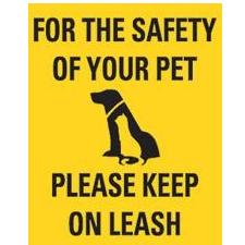 Sign: Keep Pet on Leash
