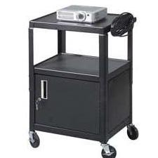 Steel Utility Cart w/Locking Cabinet - Click Image to Close
