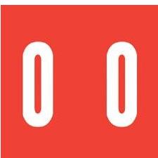 Large Digit Color Label