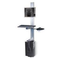 Veterinary Flip Up Wall Workstation with CPU