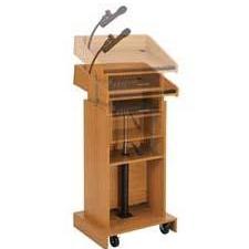 Adjustable Height Sound Powered Lecturn.