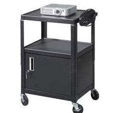 Steel Utility Cart w/Locking Cabinet